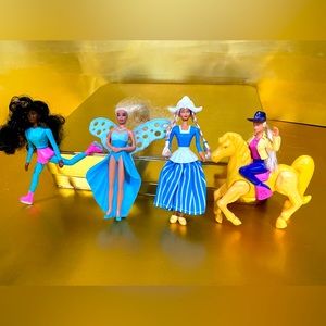 BARBIE VTG 90’s MCDONALD’S HAPPY MEAL TOY BUNDLE OF 4 GREAT FOR A CAKE TOPPER
